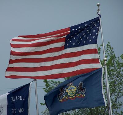 us and pa flags