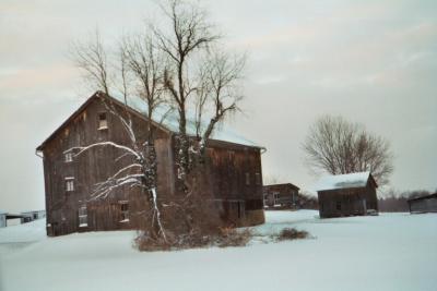 barn in winter 2