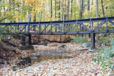 bridge over a dry creek bed