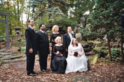 wedding party in the japenese garden