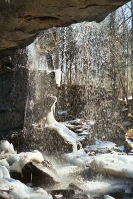 veil of water at dundee falls