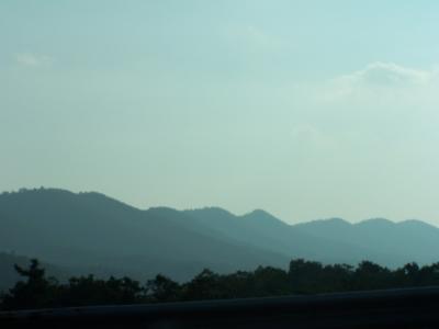 view of WV mountains at 70 mph