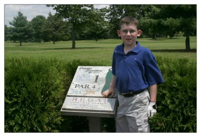 Hunter's First Golf Game
