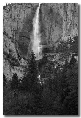 Yosemite WaterFalls B&W