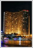 Dinner from across the river - our hotel at night