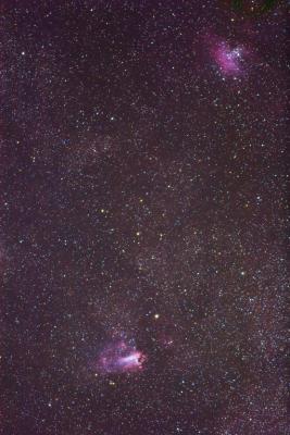 The Swan (M17) and Eagle (M16) Nebulae