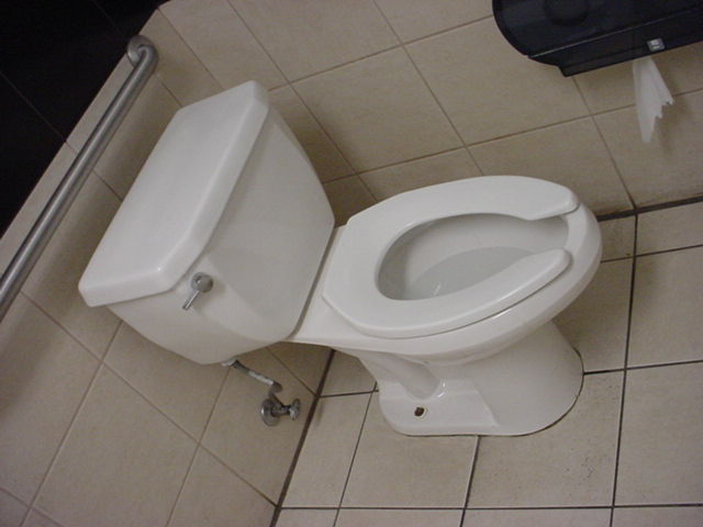 clean white commode 