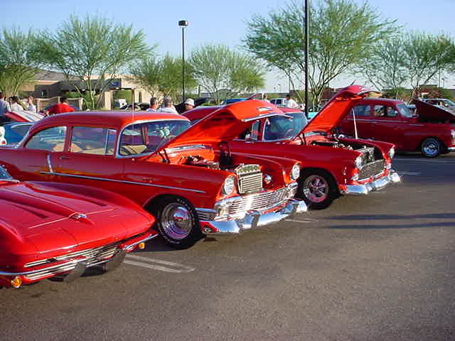 Chevys in a row