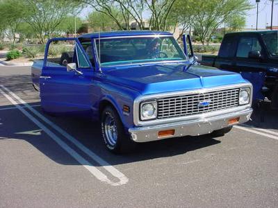 blue chevy pickup
