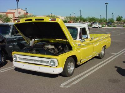 yellow Chevy pickup