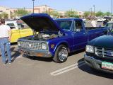 blue Chevy pickup