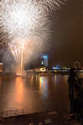 Fireworks at Londons Thames Festival.