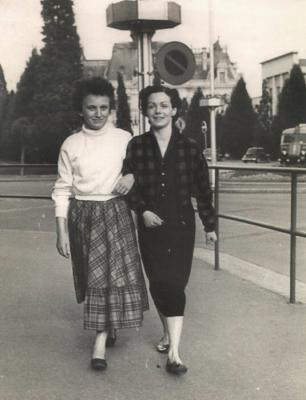 Mom Denise and friend Odette in Vichy