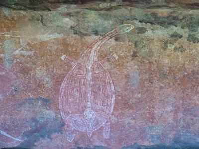 Aboriginal cave paintings at Ubirr in the Kakadu National Park