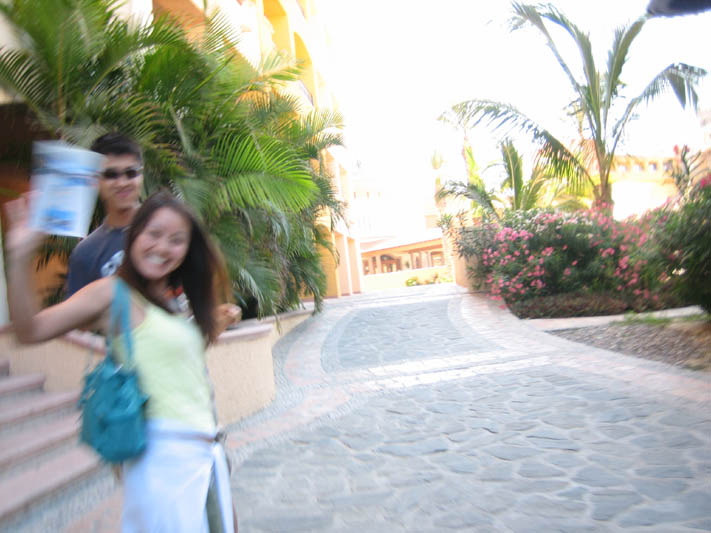 zipping by in the bellboy cart