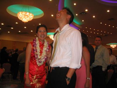 Cheng congradulates the new bride