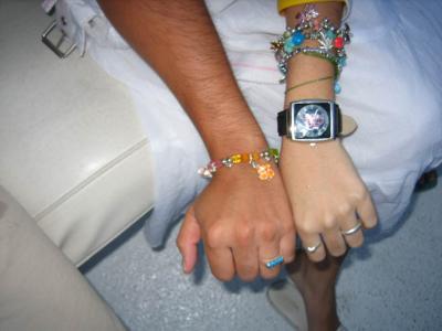friendship bracelet exchange ! (i gave her my hilary watch!)