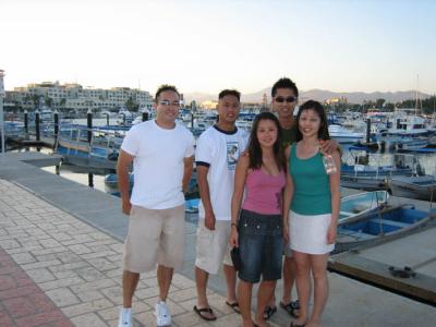 along the wharf on our daily 3 mile strolls...