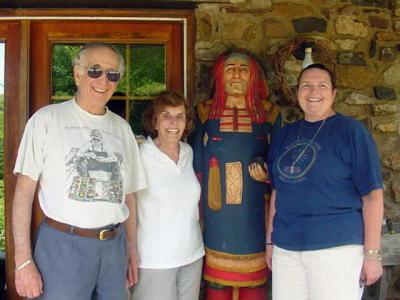 Another picture of the Indian; with Hank, Ruth and Cindy!