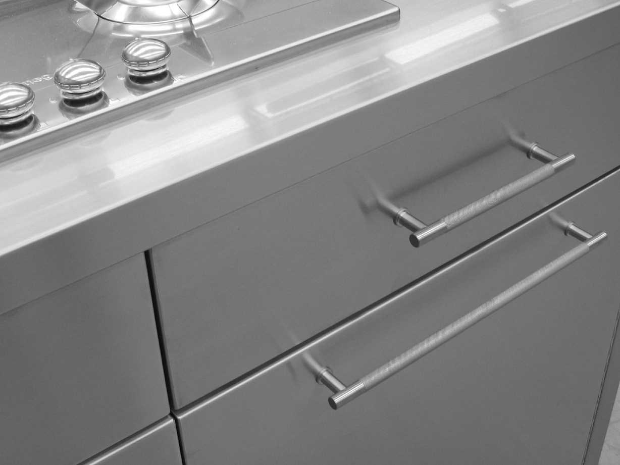 cassetto maniglie ante cottura inox su misura - CUISINE INOX