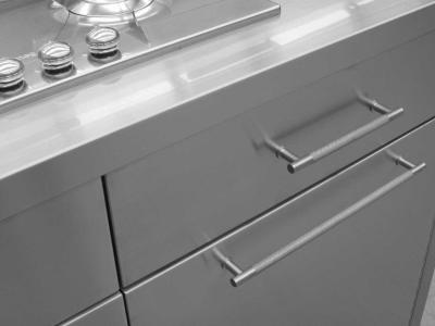 cassetto maniglie ante cottura inox su misura - CUISINE INOX