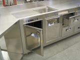 particolare banco bar inox - mobile con cella inox
