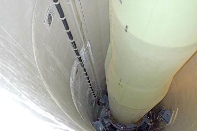 View Down the Silo with Flash