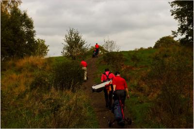 Trudge up the Ravine to the 18th Fairway