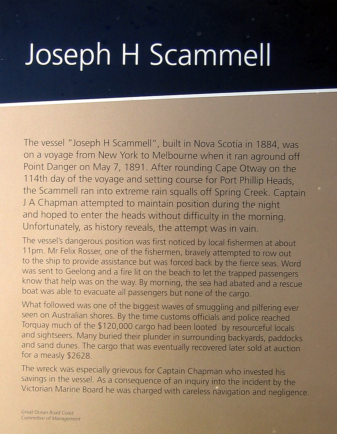Joseph H. Scammell Shipwreck