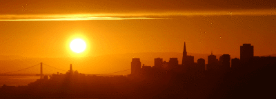 Sunrise over San Francisco