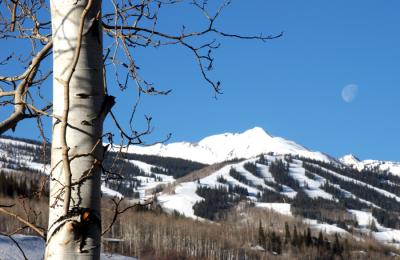 Early Morning Moon over Aspen