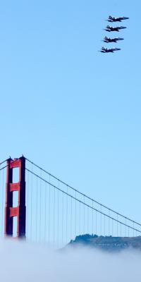 Blue Angels fly in Formation