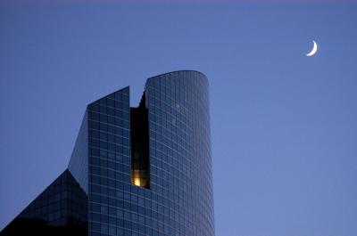 Parisian Moon over Building