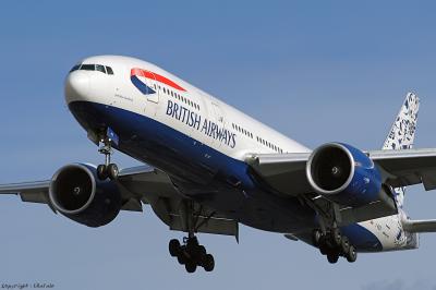 Boeing 777 British Airways Delftblue Daybreak G-RAES