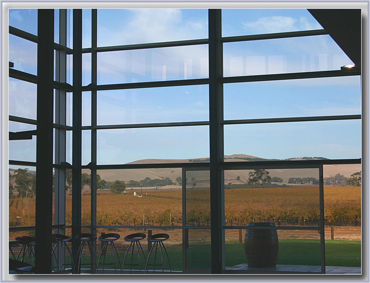 Jacobs Creek - view from inside tasting rooms