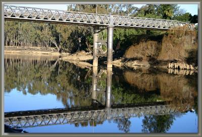River Murray Cowera.  Bridge  Reflections - 4 jpg