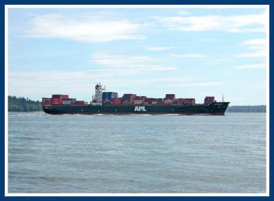 APL Scotland outward bound from Vancouver.