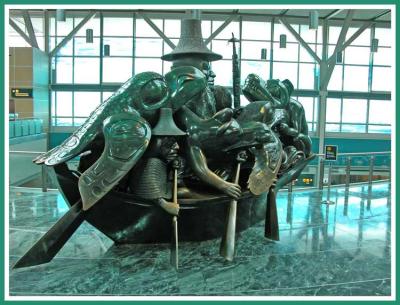 Vancouver airport, jade carving, international terminal.