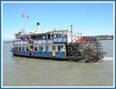 River tours on a working paddlewheel boat.
