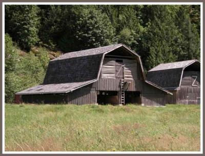 Rare barn,  two doors with ladder.