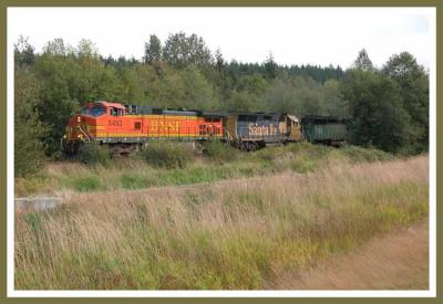 BNSF freight northbound to Vancouver, BC.