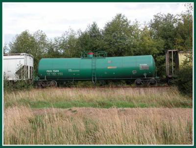 A green tank car, nice change from black.