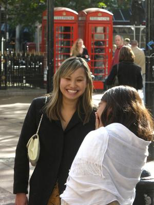 Laughing in Leicester Square