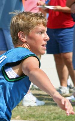 Taylor Waibel breakin' a sweat