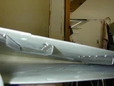 stringers to level the warped upper wingtip area