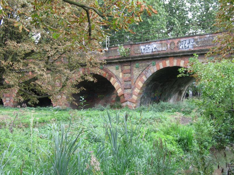 Richmond railway bridge arches, Surrey side.