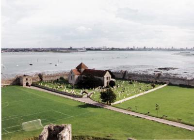 Portchester Castle Cemetery in 1994