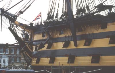 HMS Victory, bow, port side.