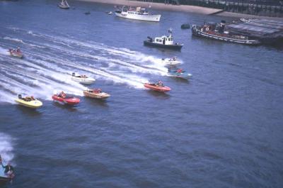 Tower Bridge to Calais boat race.