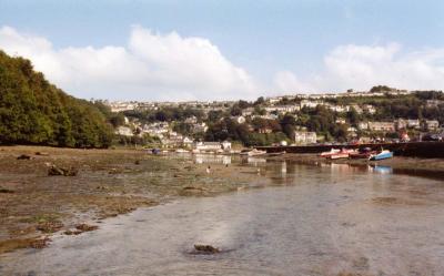 Looe river low tide.